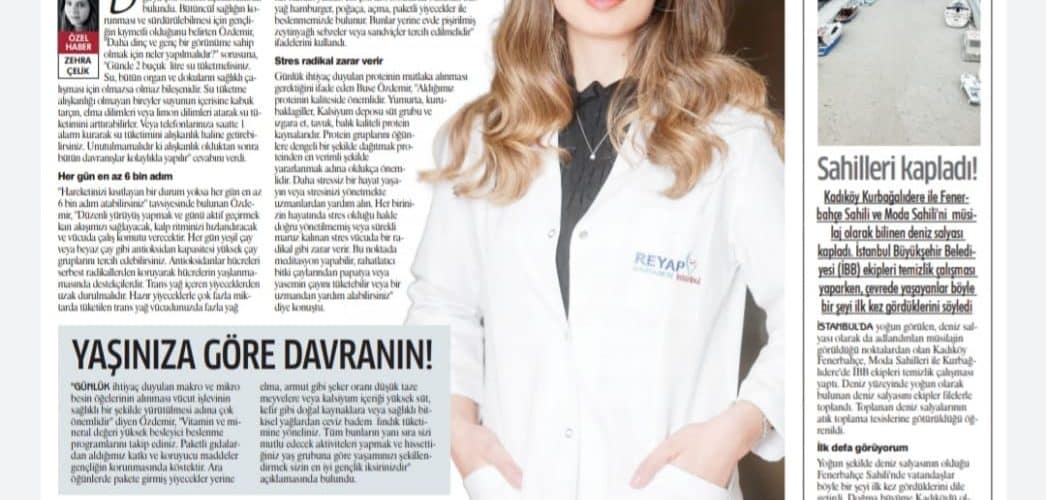 Dietitian Buse Özdemir in news