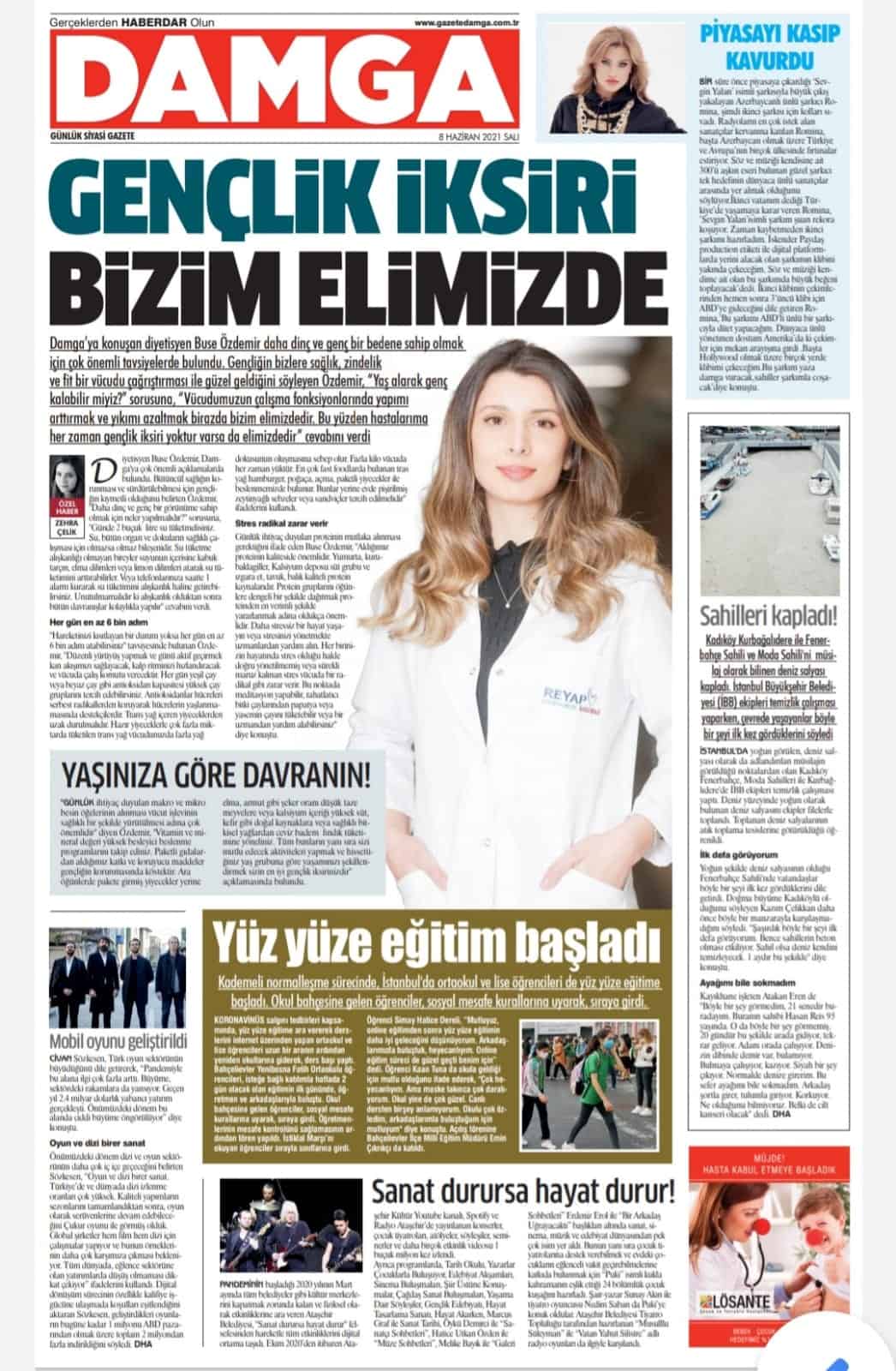 Dietitian Buse Özdemir in news